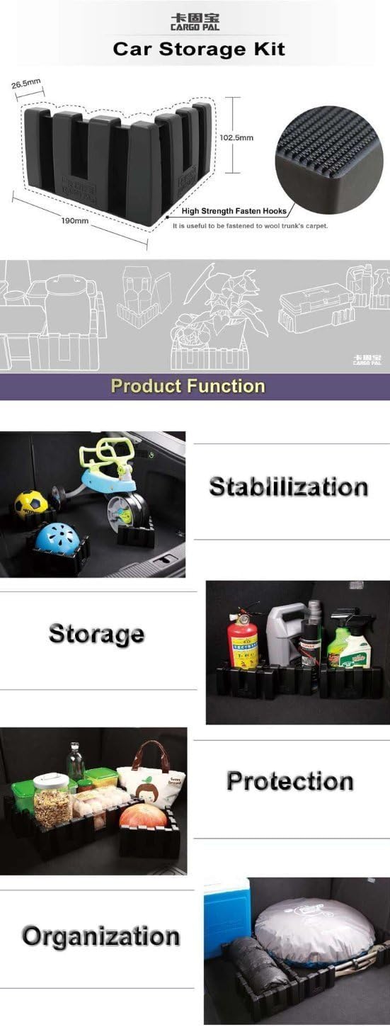 Set of 4 Car Trunk Storage Organizer Blocks A9507