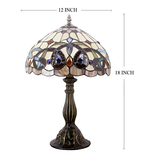 Tiffany Style Stained Glass Table Lamp 12X12X18 Inches L57881