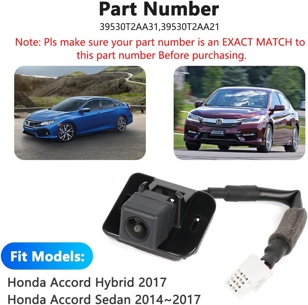 Rear View Backup Camera Compatible with 2014-2015 Honda Accord Y981