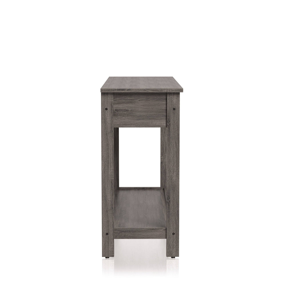 Rustic Grey 2-Drawer Sofa Table L610126