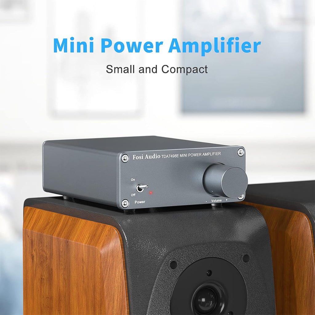 TDA7498E 2 Channel 160W x2 Stereo Audio Amplifier Mini Hi-Fi Class D Integrated Amp with 24V Power Supply Pack of 2 V3026