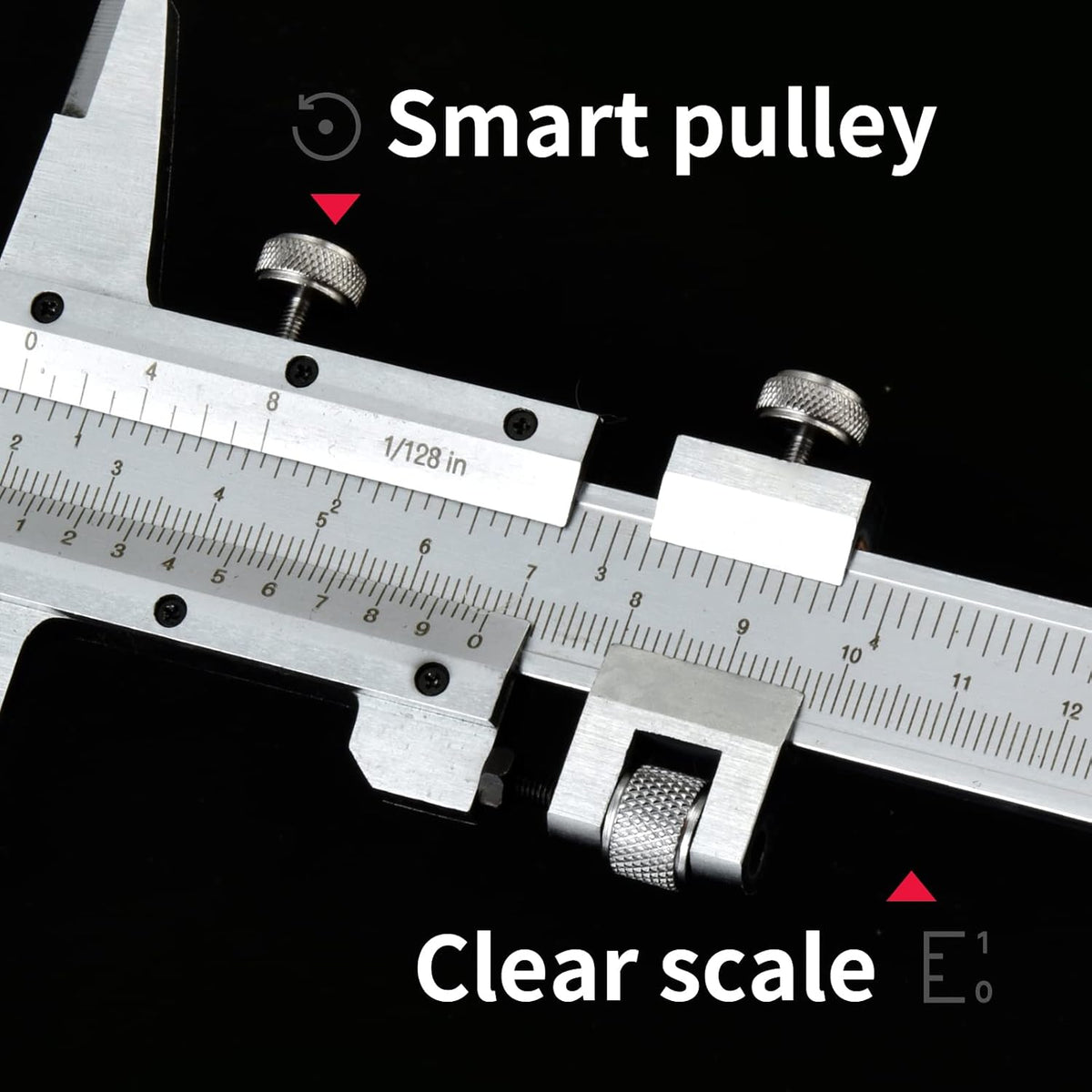 High-Precision All-Metal Vernier Caliper, Inch/Metric, 0-12"/0-300mm, Pack of 2 I6683