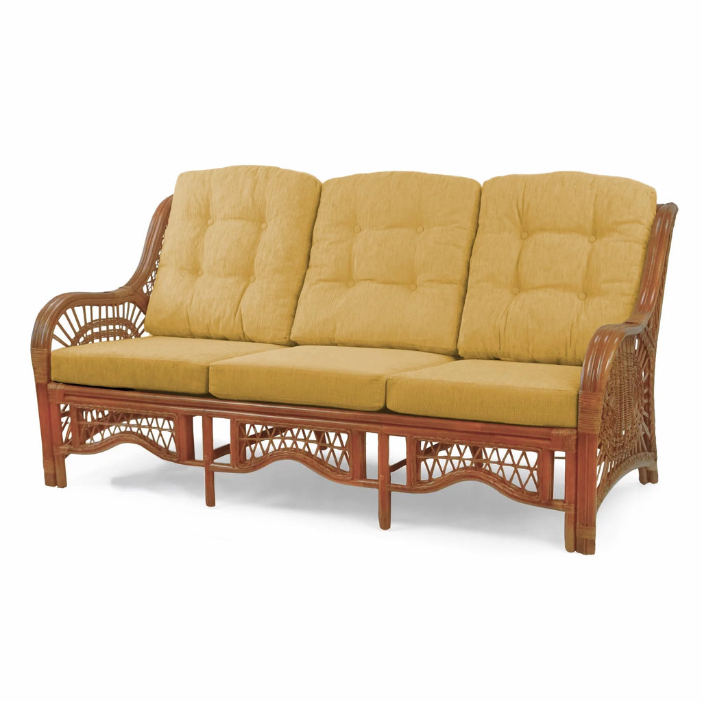 Three-Seater Sofa with Light Brown Cushions T548