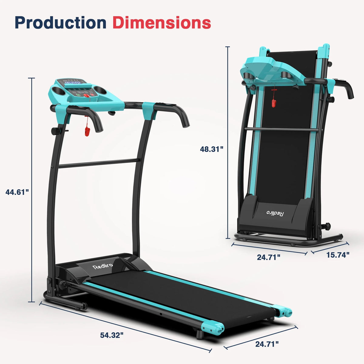Portable Folding Treadmill Incline Electric Walking Running Machine T3866