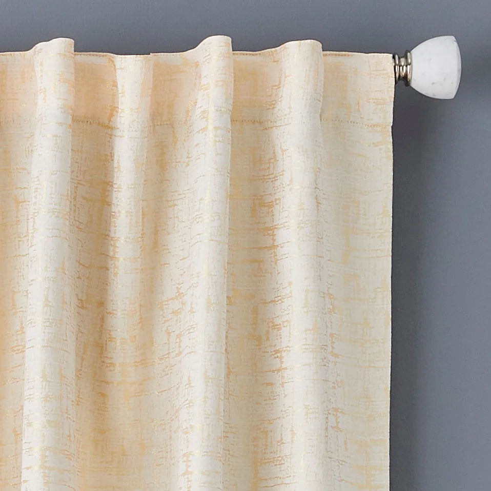 Blackout Abstract Curtain Panel 50" x 84" Gold R460243