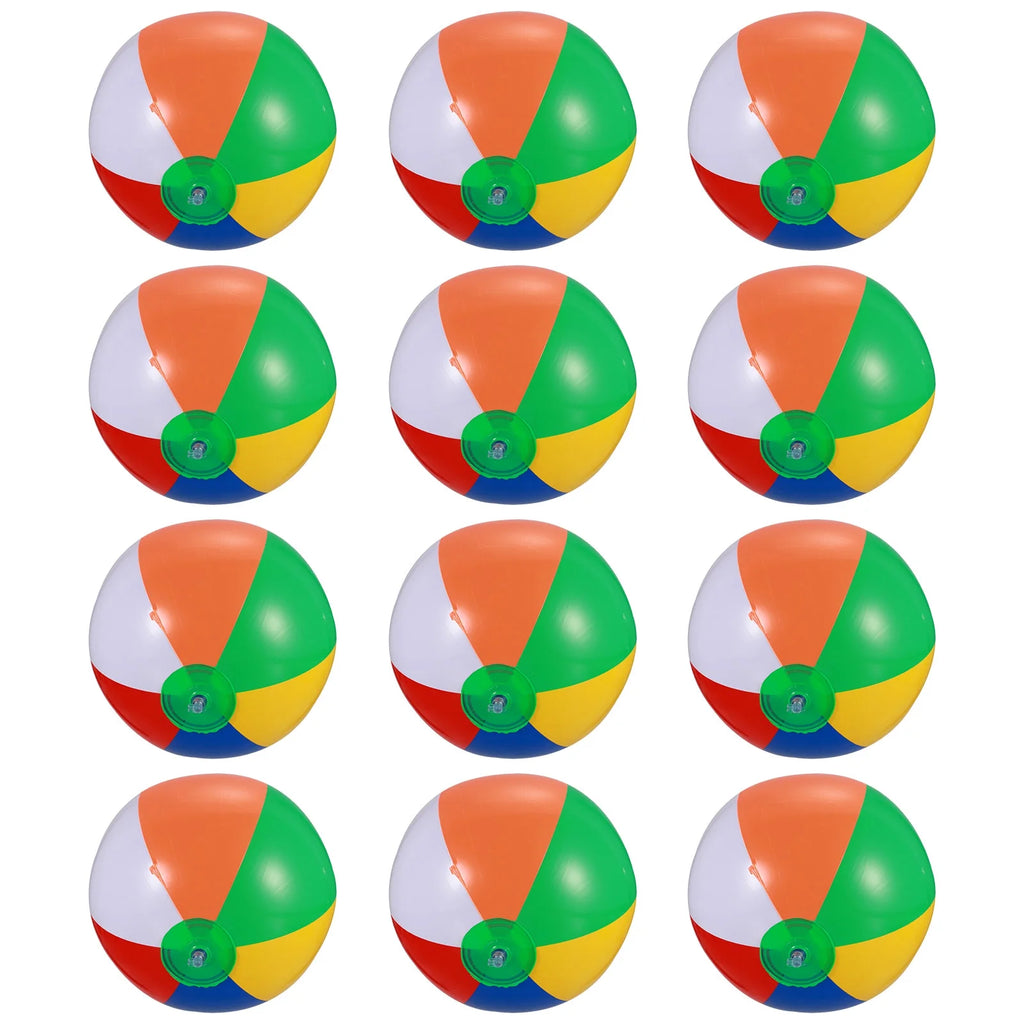 12 Pcs Inflatable Beach Balls Pool Toys I14652