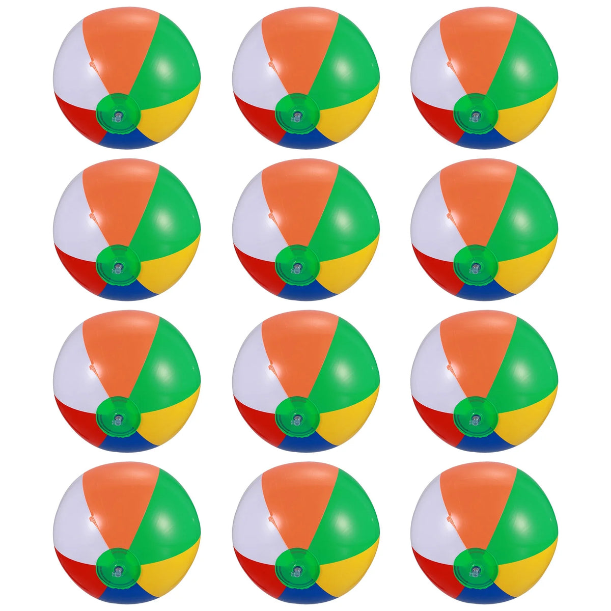 12 Pcs Inflatable Beach Balls Pool Toys I14652