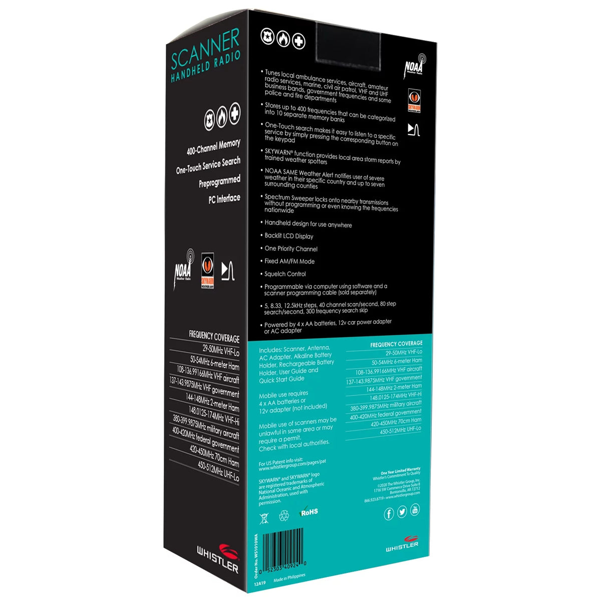 Radio Scanner with Service Search Banks L220776
