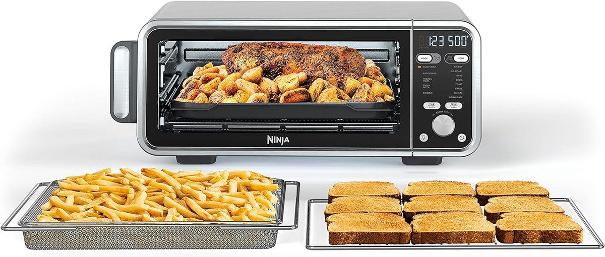 13-in-1 Air Fry Countertop Oven with Air Fry Basket, SearPlate, Wire Rack & Crumb Tray, Silver G433