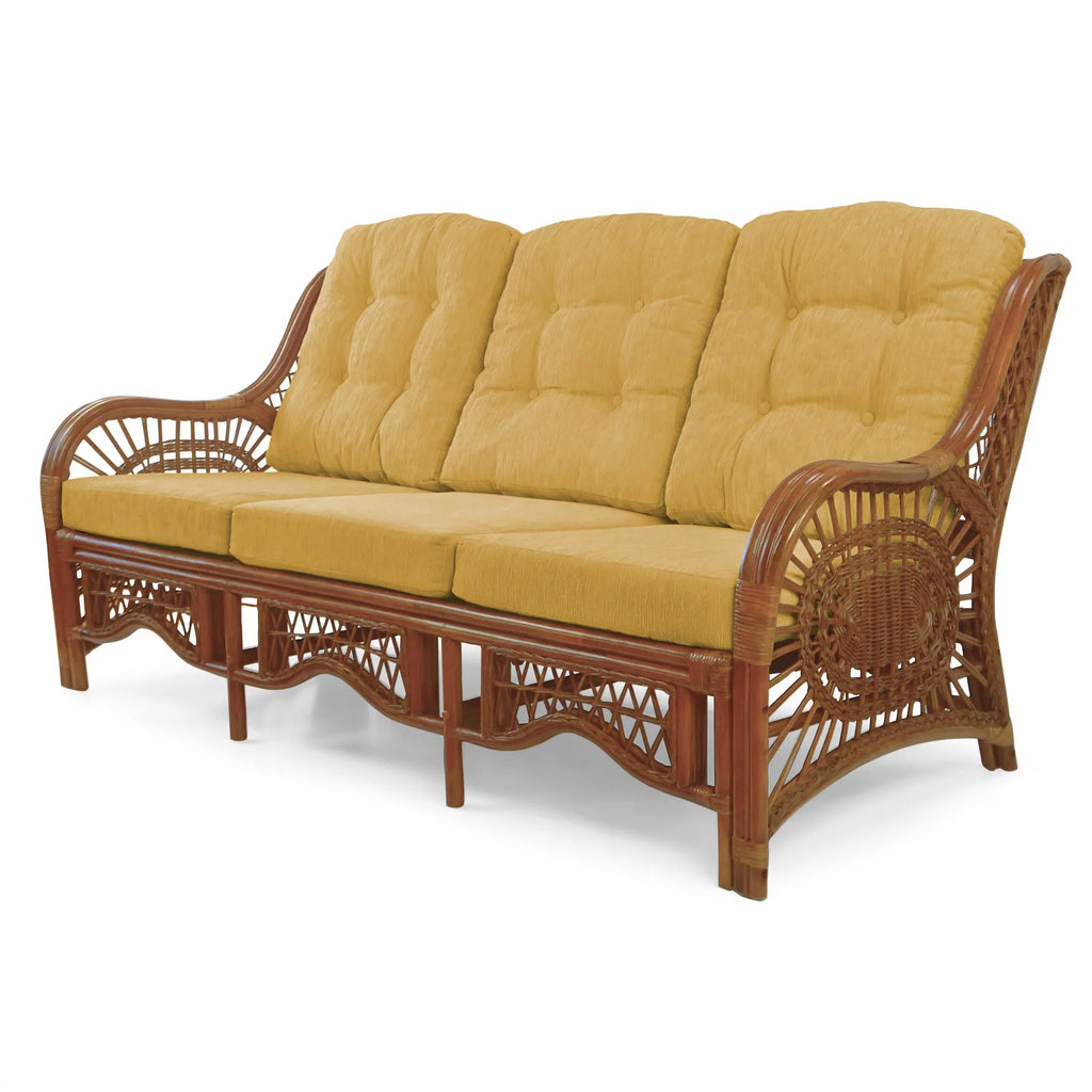 Three-Seater Sofa with Light Brown Cushions T548