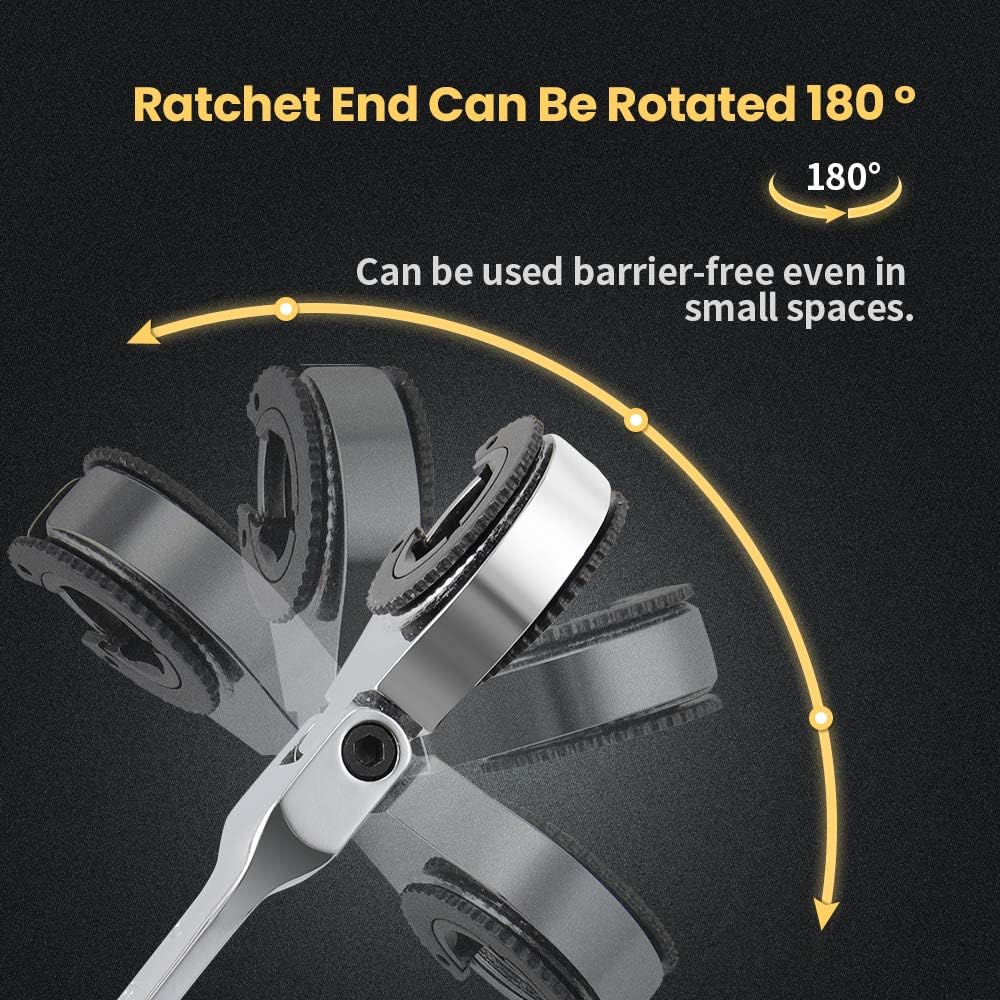 12PCS Metric Ratcheting Wrench Set T931