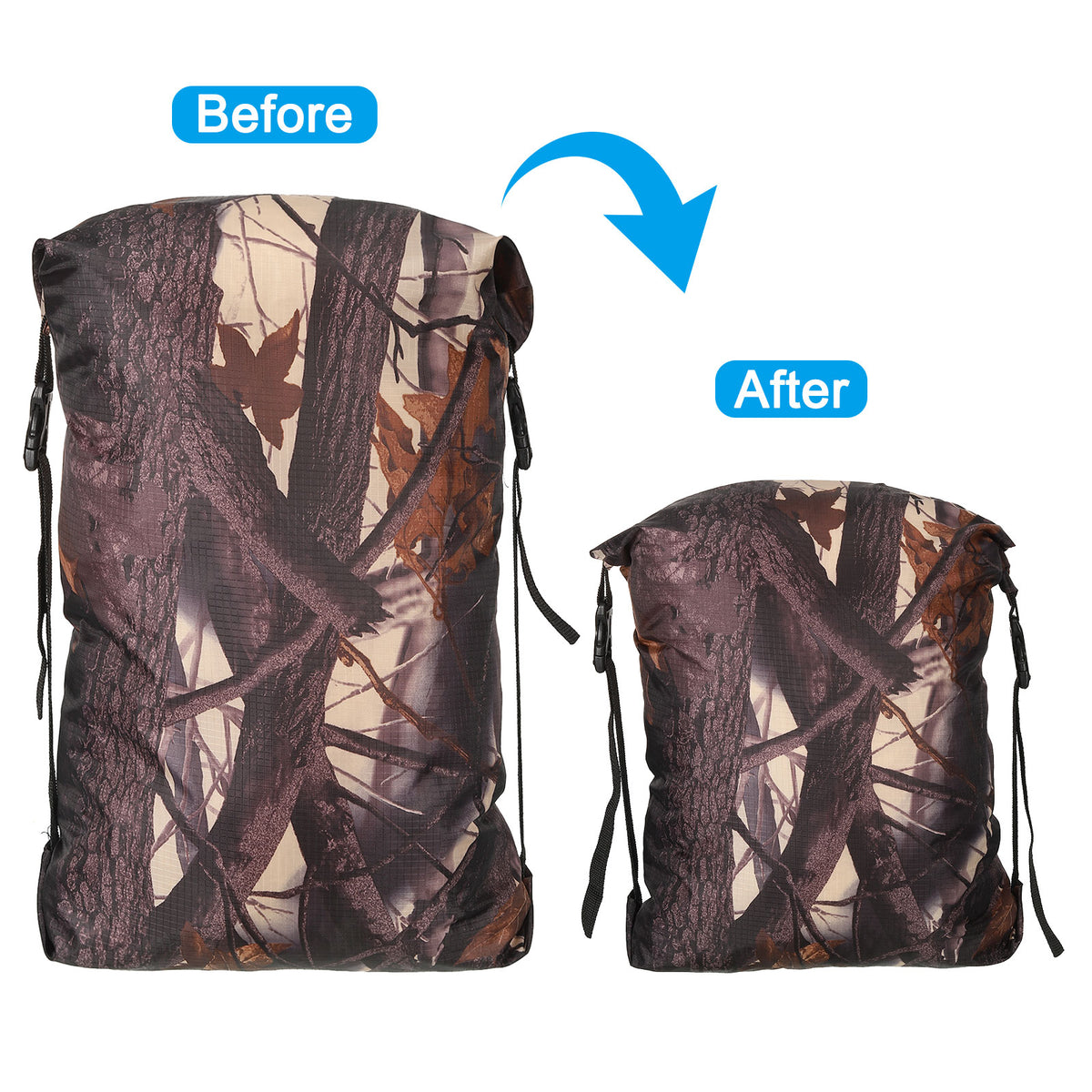 Camouflage Compression Stuff Sack 3 Pack Z9663