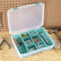 Clear Divided Case with Colored Latches and Tinted Trays, 6-Pack T9954