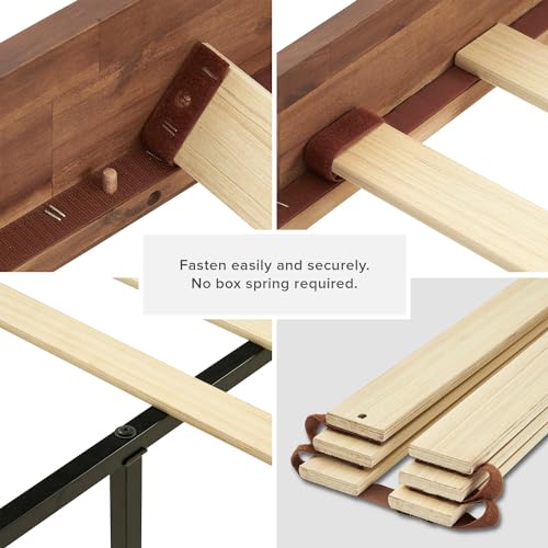 Queen Solid Wood Platform Bed Frame with Headboard O5783