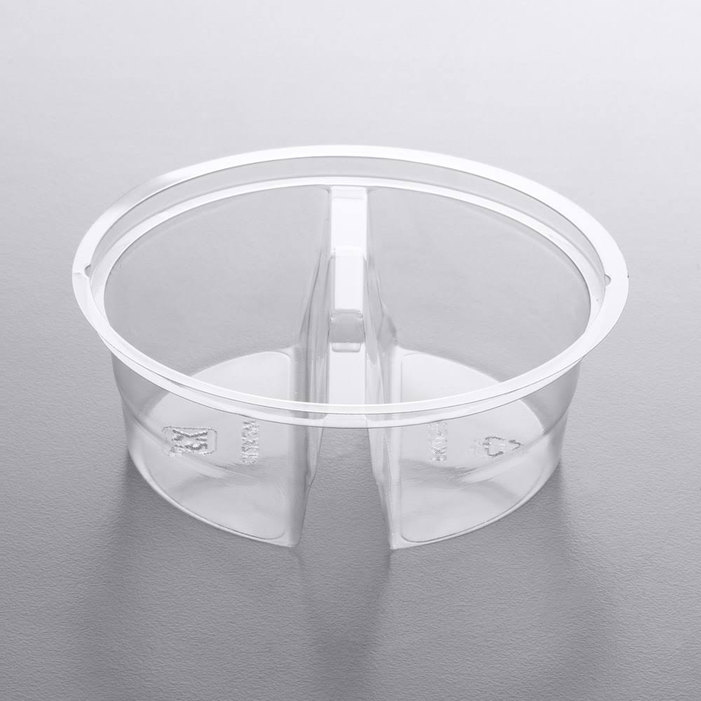 4 oz Divided Clear Pet Wide Parfait Insert M81544