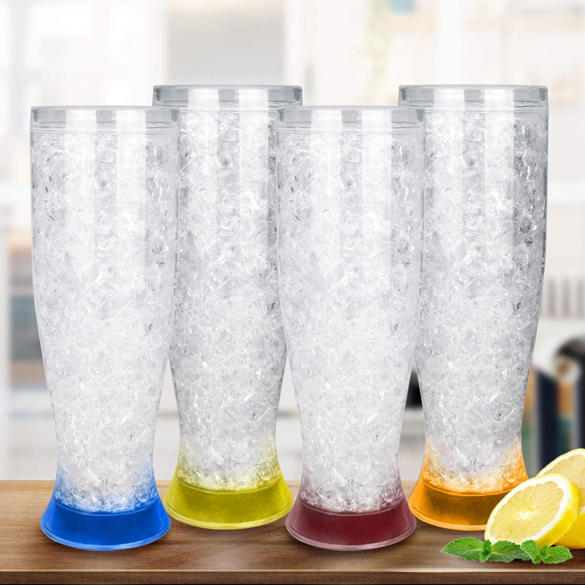 Clear 16oz Set of 4 Double Wall Beer Mugs X521