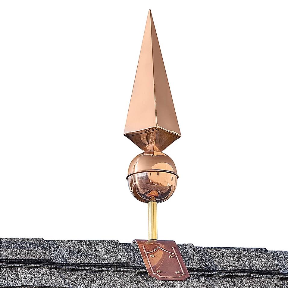 Bronze Finial with Decorative Copper Roof Mount T946767