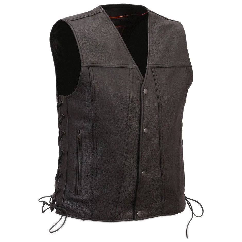 Black 2XL Motorcycle Vest L766