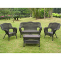 White 4 Piece Wicker Patio Sofa Set B7496