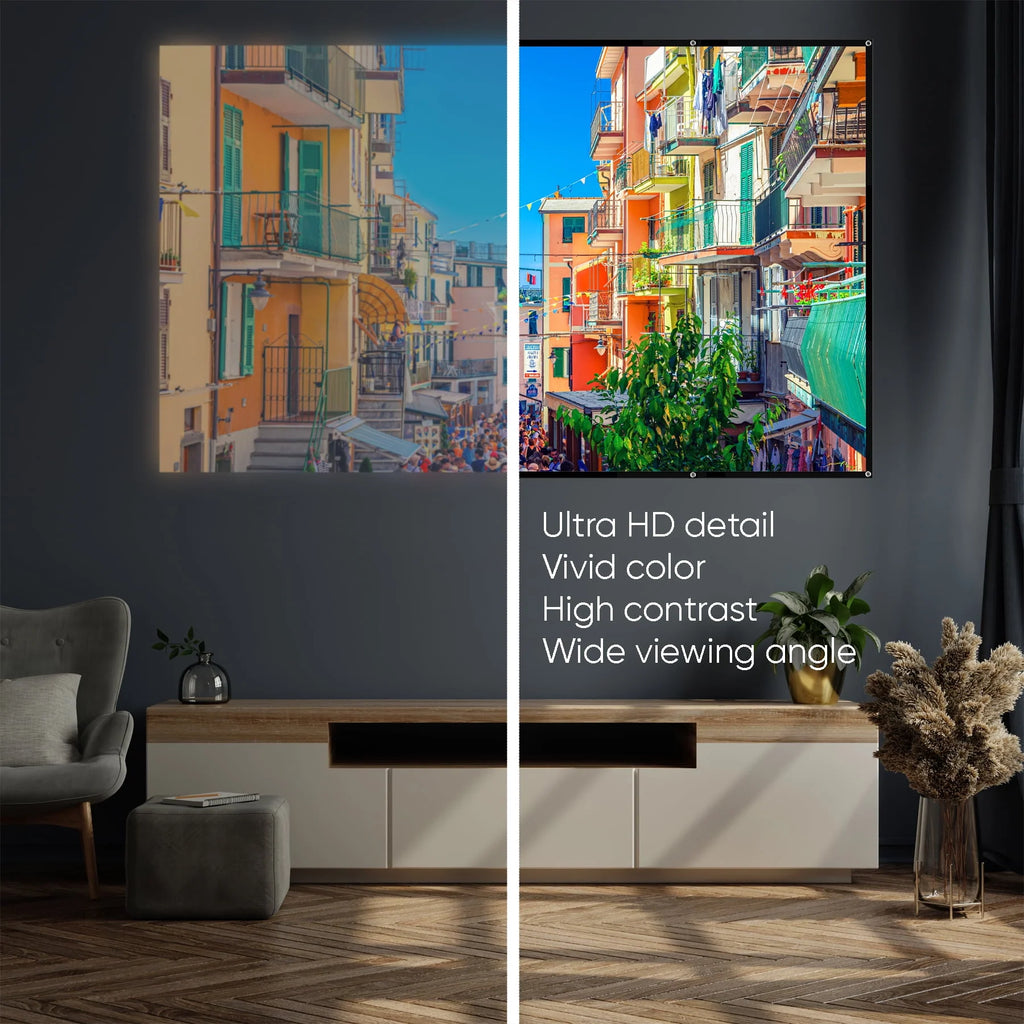 White Indoor/Outdoor Folding Projector Screen L4885