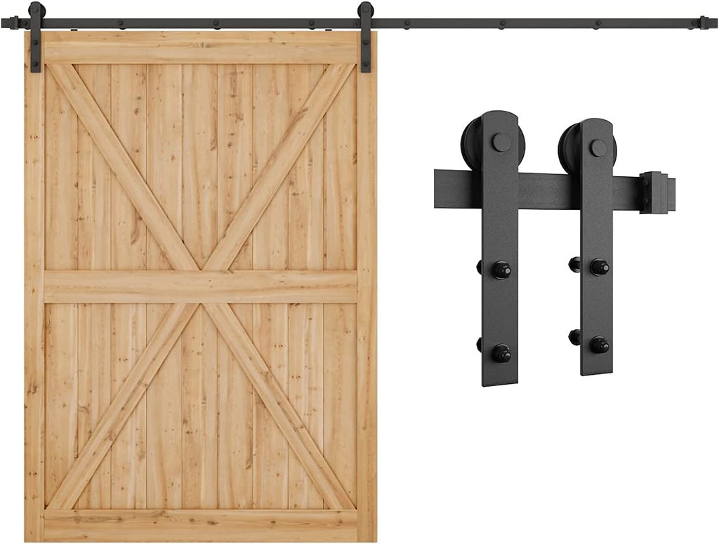 7ft Heavy Duty Sliding Barn Door Hardware Kit P4597