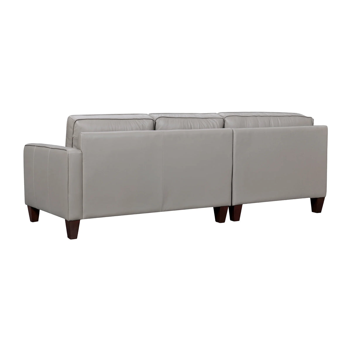 Greige Leather Sectional Sofa Y816567