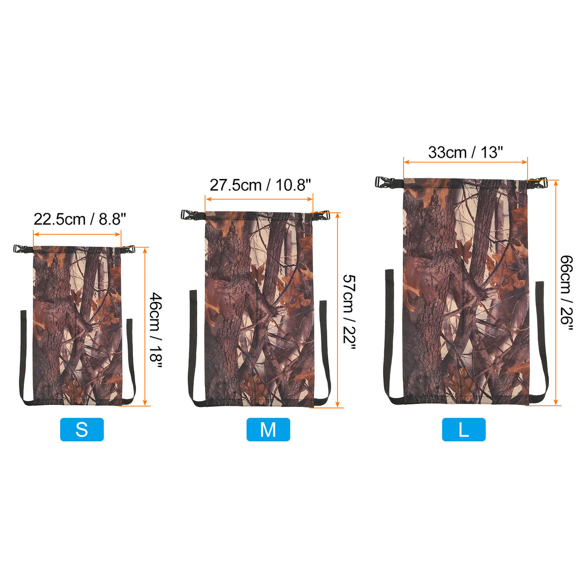 Camouflage Compression Stuff Sack 3 Pack Z9663