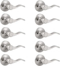 10 Pack Brushed Nickel Stainless Steel Non-Locking Levers S502536