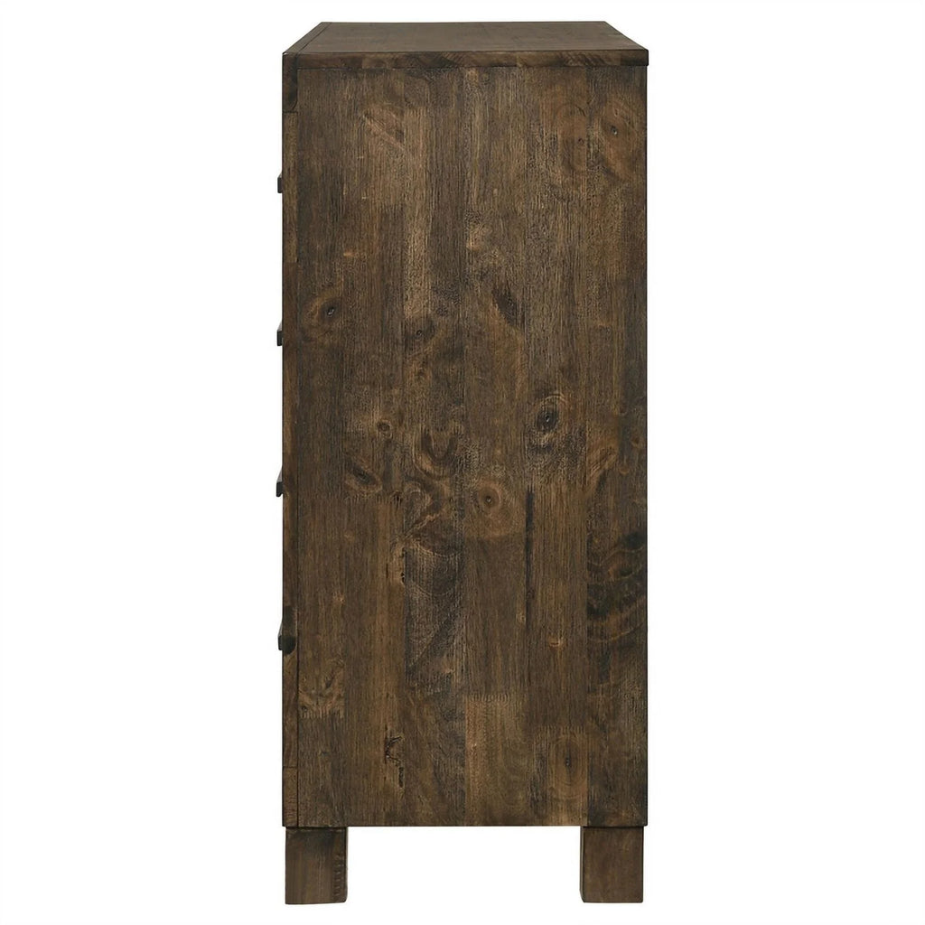 8 Drawer Farmhouse Wood Dresser Rustic Golden Brown N2195