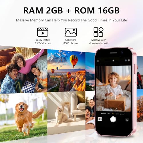 Black 3.0'' Touch Screen Mini Smartphone 2000mAh Dual SIM Quad Core 2GB+16GB G313