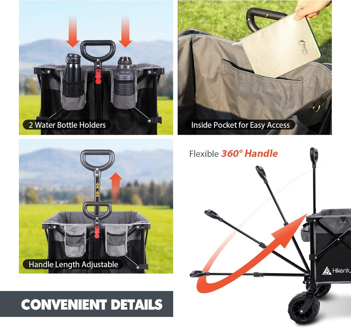 Collapsible Wagon Cart with Big Wheels C752564
