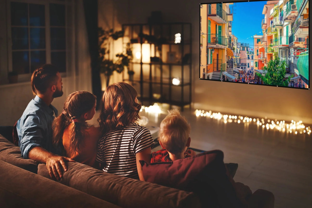 White Indoor/Outdoor Folding Projector Screen L4885