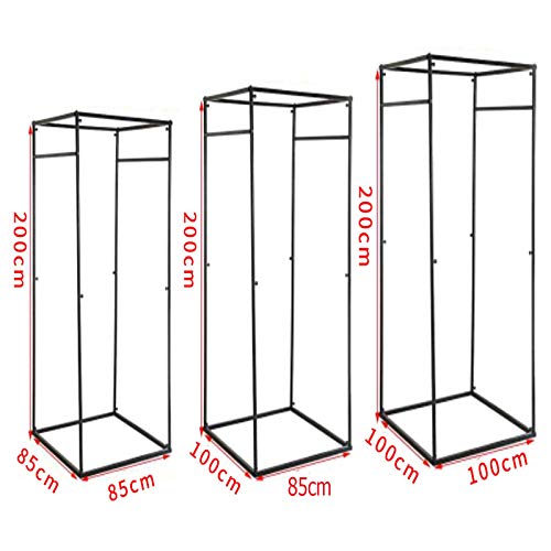 Movable Changing Room with Shading Fabric Cloth and Metal Frame (Grey, 85x85x200cm) D307383
