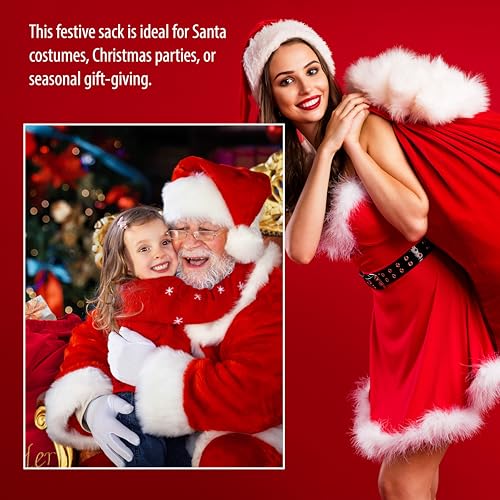 Red Velvet Christmas Bag 28 x 32 Inches I4157