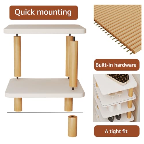 8 Tiers Vertical Shoe Rack with Sturdy Frame A9882