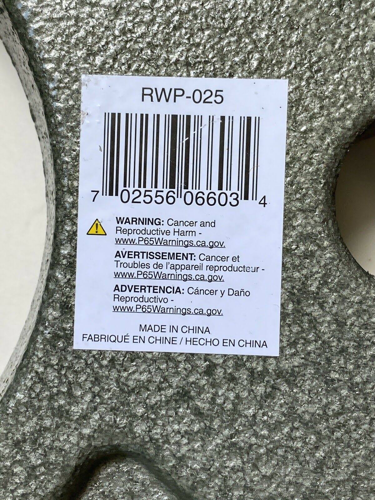 Black 25-Pound Grip Plate W858587
