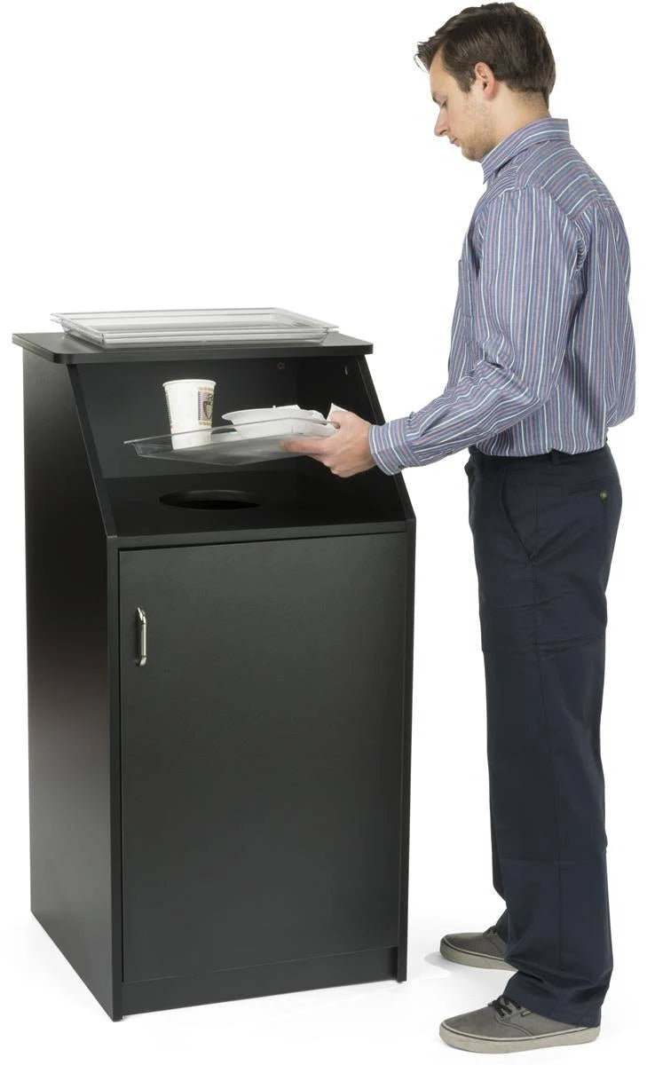 Black 36 gal Trash Receptacle W171