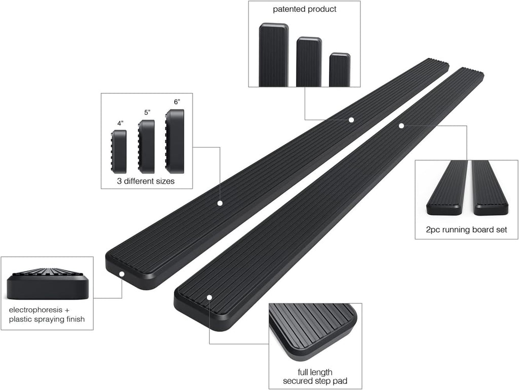 Black Running Boards U42237