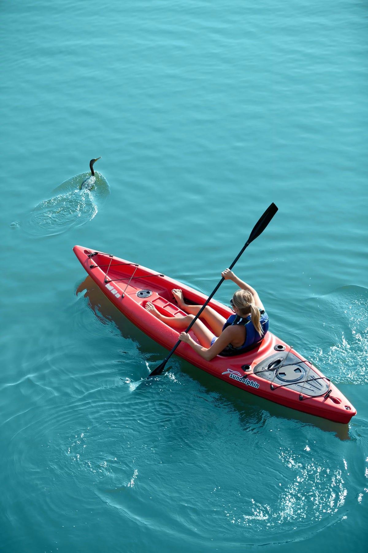 Red 12' Sit-On Recreational Kayak O280922