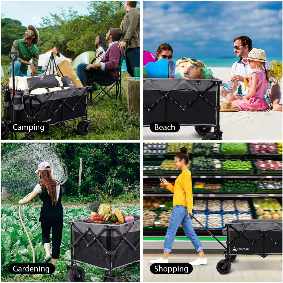 Collapsible Wagon Cart with Big Wheels C752564