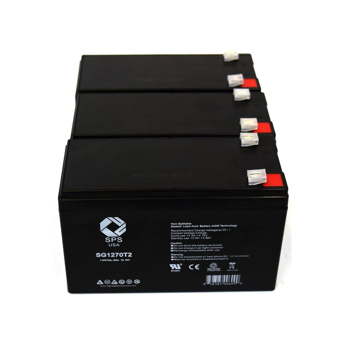 12V 7 Ah Replacement Battery (3 Pack) S2592