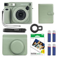 Sage Green Instant Camera with Wide Film and Accessories Bundle M5185