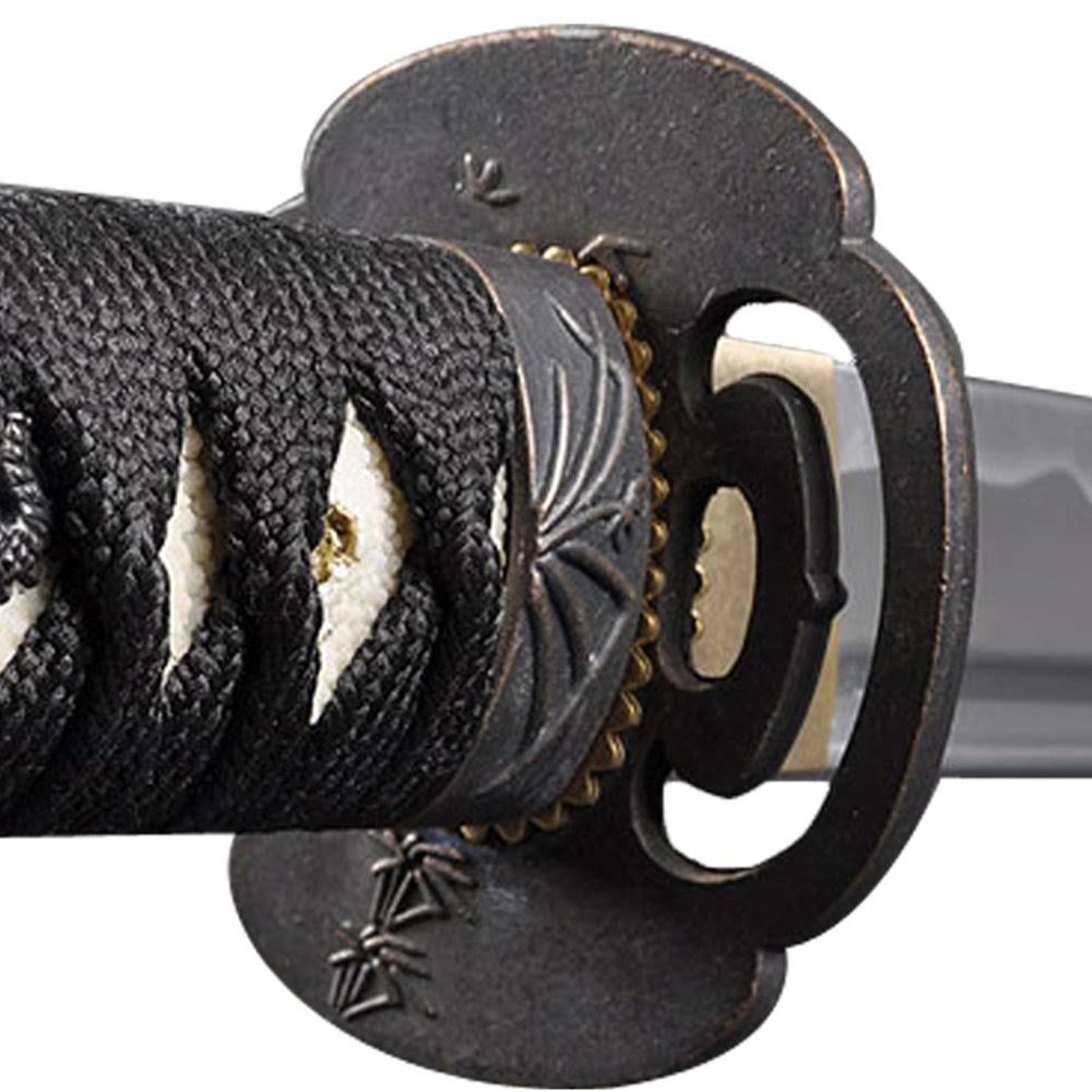 Aluminium Alloy Unsharpened Full Tang Katana with Black Scabbard W676