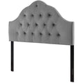 Full Size Grey Velvet Tufted Headboard G512