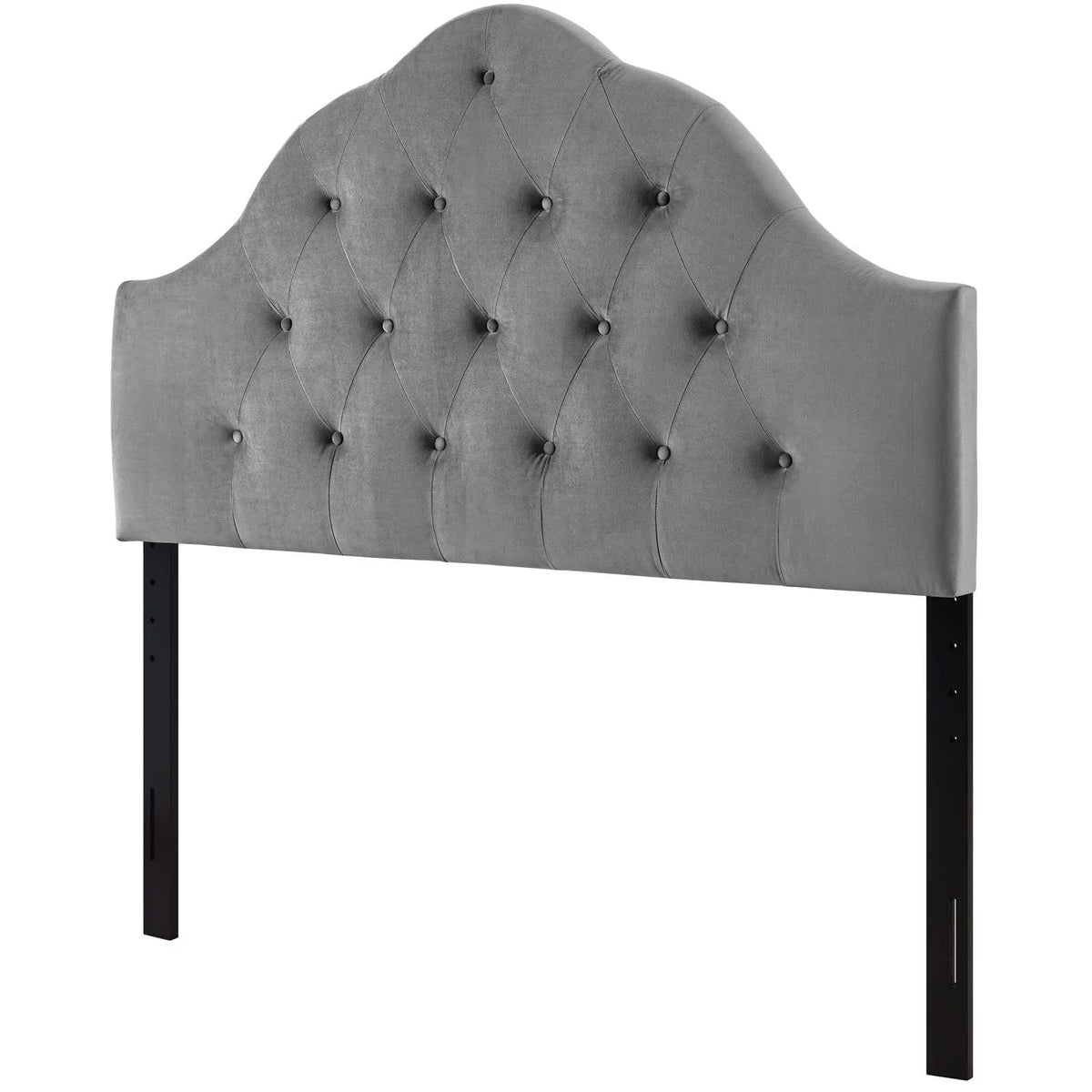 Full Size Grey Velvet Tufted Headboard G512