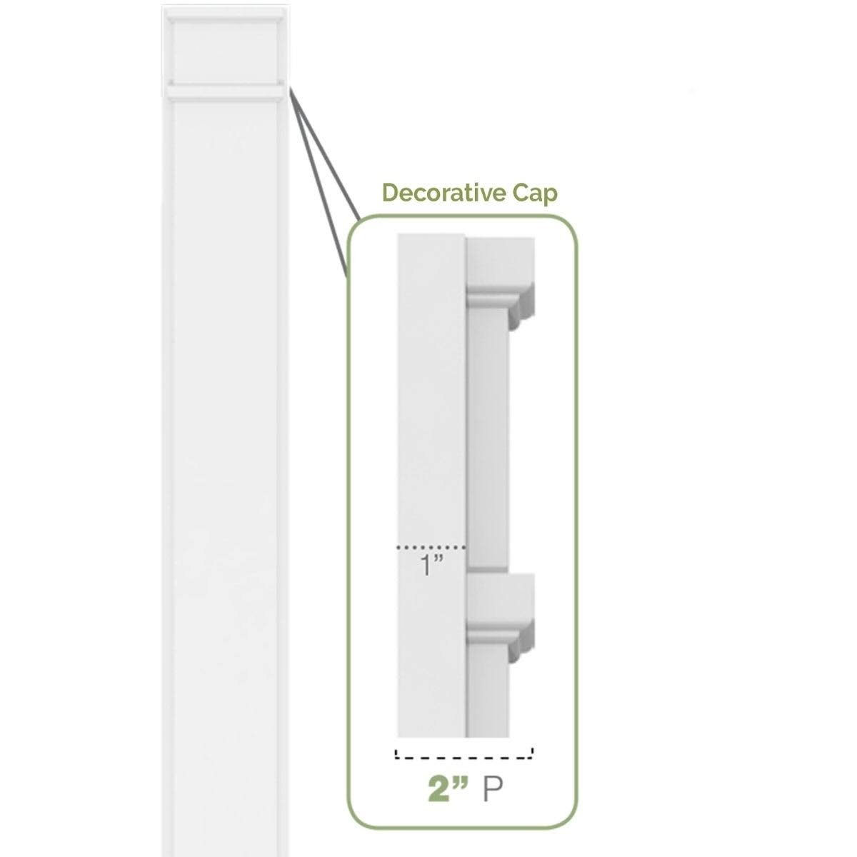 Plain PVC Pilaster with Decorative Capital and Base (Pair) I94465
