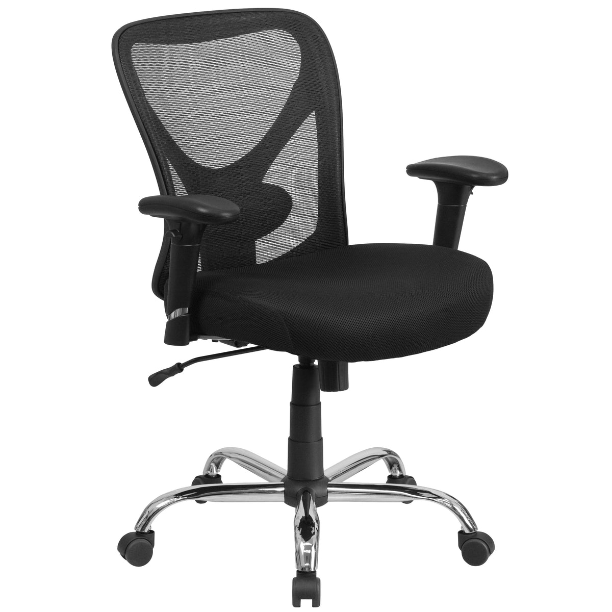 Black Mesh Ergonomic Task Office Chair with Adjustable Back and Arms N2654