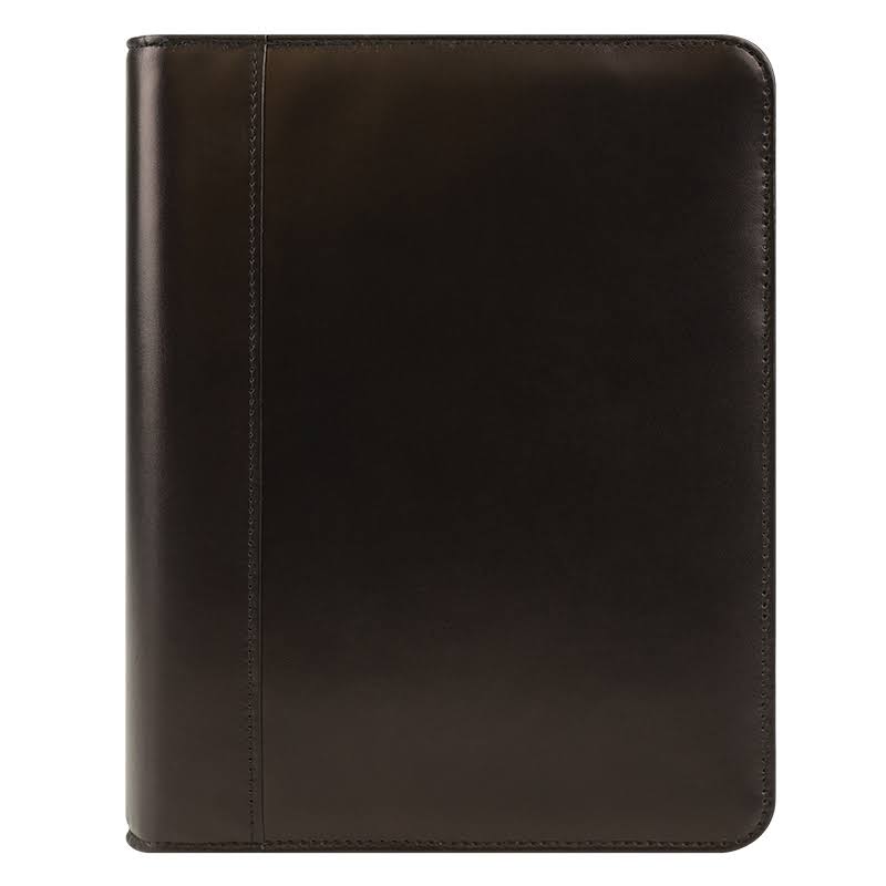 Leather Open Binder - Black, 7.5 W x 9.5 H x 1.75 D D286764
