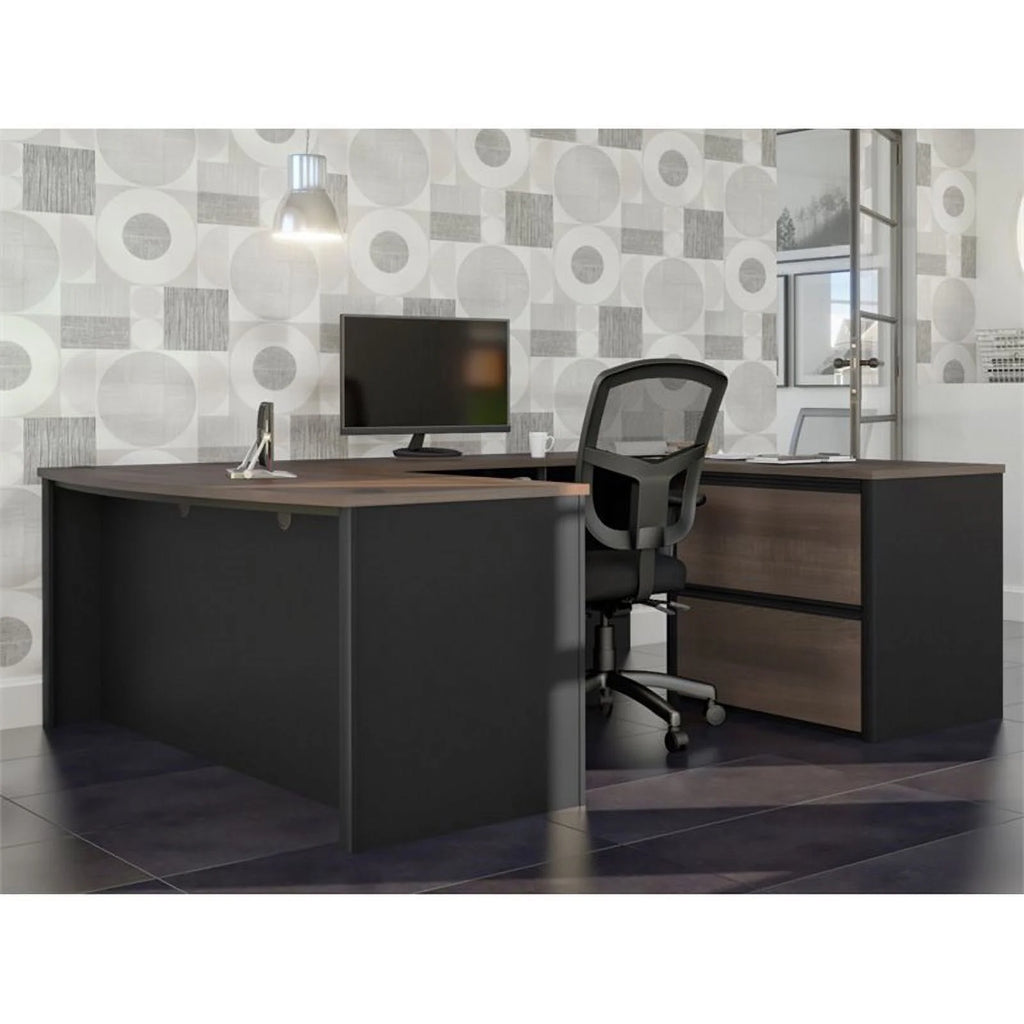 5 Piece Wood U Shaped Computer Desk L287