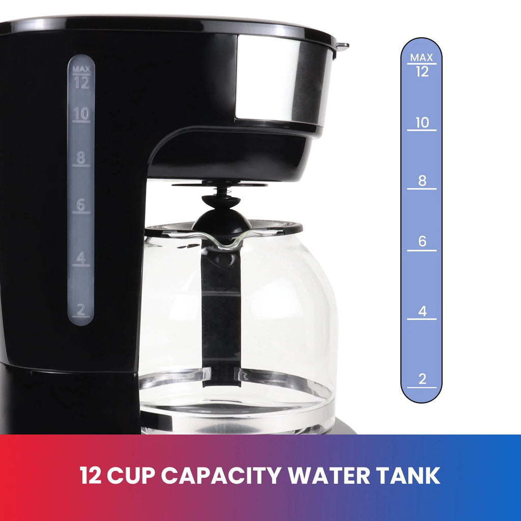 12 Cup Programmable Coffee Maker with Reusable Filter J361